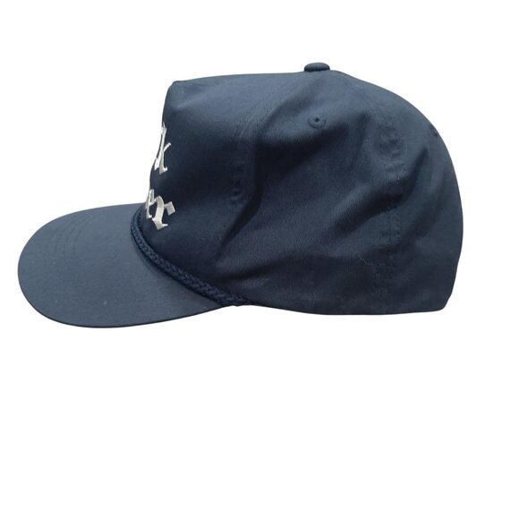 F*ck F Cancer Navy Blue Snapback Hat Adjustable Fit Embroidered Design Cotton - Picture 4 of 5